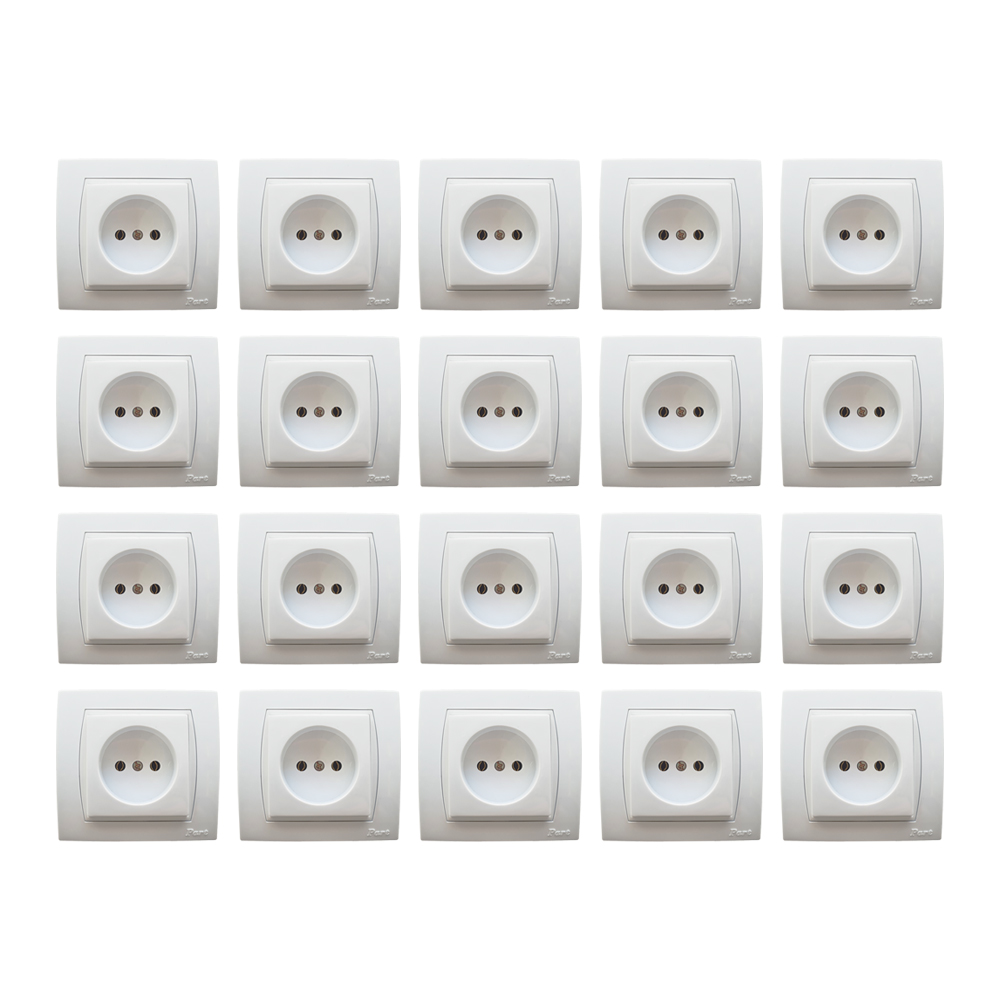 پریز برق پارت الکتریک مدل آزین بسته 20 عددی