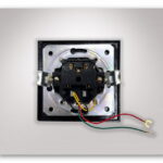 کلید و پریز تلفن و سوکت مشترک جهان الکتریک مدل کریستال مشکی