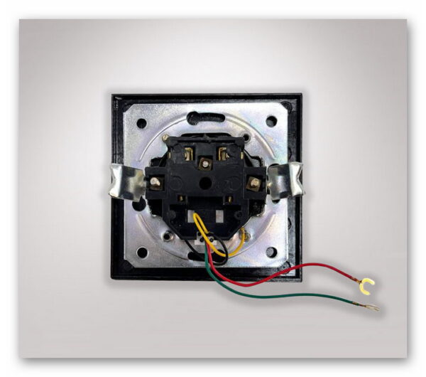 کلید و پریز تلفن و سوکت مشترک جهان الکتریک مدل کریستال مشکی