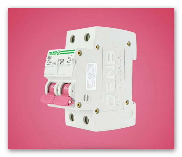 فیوز مینیاتوری دو فاز 63 آمپر دنا الکتریک ایرانیان