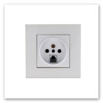 پریز تلفن و سوکت مشترک جهان الکتریک مدل کریستال - سفید