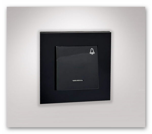 کلید شاسی زنگ جهان الکتریک مدل کریستال مشکی