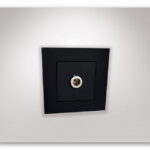 کلید و پریز آنتن جهان الکتریک مدل کریستال مشکی